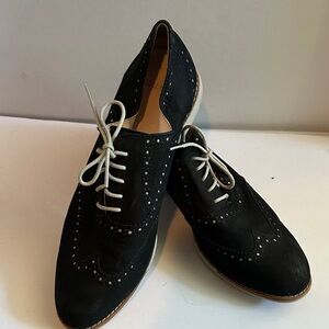 Cole Haan Black and White Oxford Shoes
